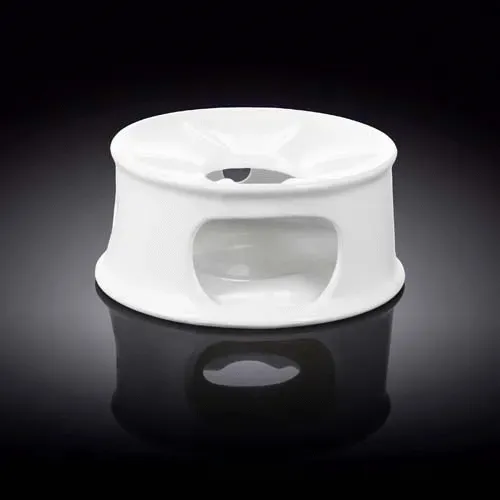 Wilmax WL-996006/A 5-Inch White Porcelain Warming Stand, 24/CS