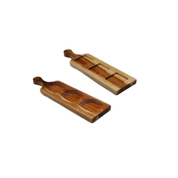 Wilmax ZG-660603, 14-Inch Acacia Wood Double Sided Flight Board, 24/CS