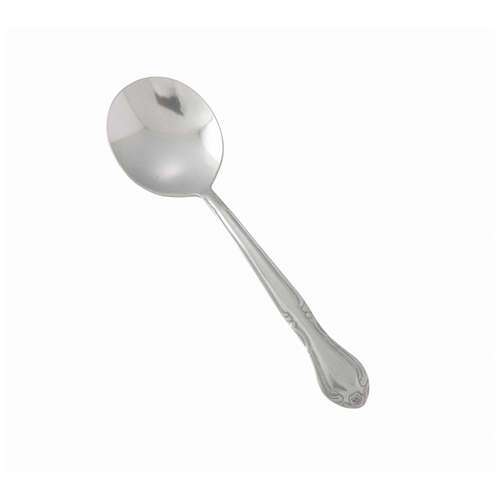 - 0004-04, Elegance Heavyweight Bouillon Spoon, 18/0 Stainless Steel, Vibro Finish, 12/Pack
