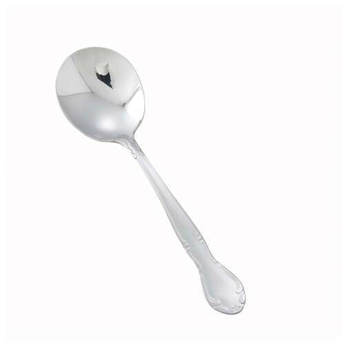 - 0024-04, Elegance Plus Heavyweight Bouillon Spoon, 18/0 Stainless Steel, Mirror Finish, 12/Pack