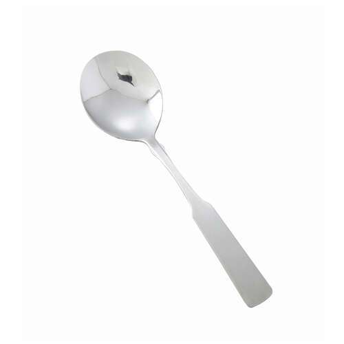 - 0025-04, Houston Heavyweight Bouillon Spoon, 18/0 Stainless Steel, Satin Finish, 12/Pack