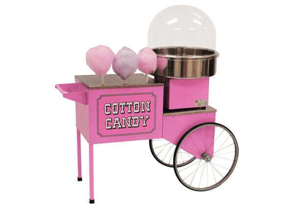 Winco 30090, BenchmarkUSA™ Zephyr Cotton Candy Machine Cart w/ 3 Cone Holders