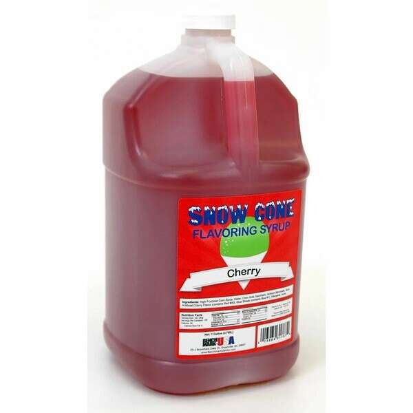 Winco 72002, Benchmark Snow Cone Syrup - Cherry - 1 Gal.