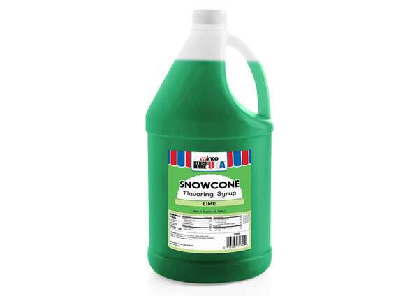 Winco 72005, Benchmark Snow Cone Syrup - Lime - 1 Gal.