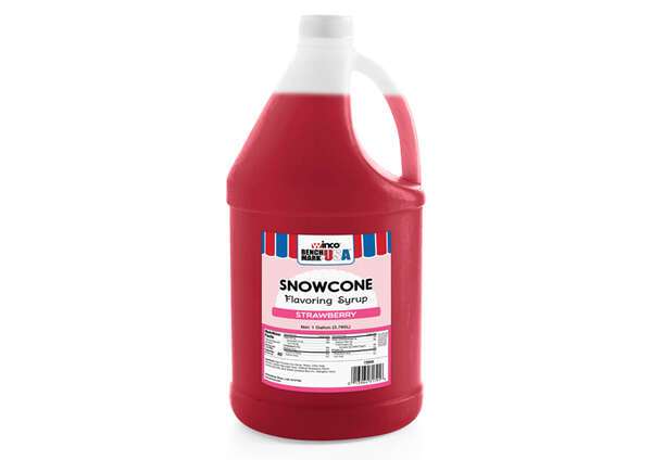 Winco 72006, Benchmark Snow Cone Syrup - Strawberry - 1 Gal.