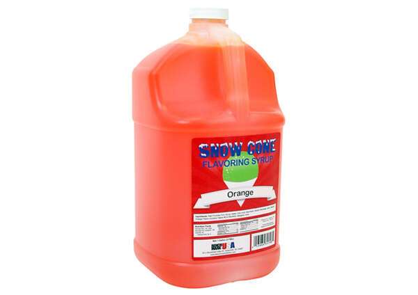 Winco 72011, Benchmark Snow Cone Syrup - Orange - 1 Gal.