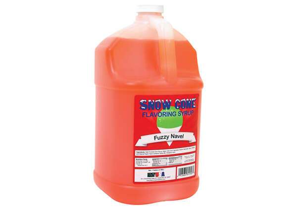 Winco 72012, Benchmark Snow Cone Syrup - Fuzzy Navel - 1 Gal.