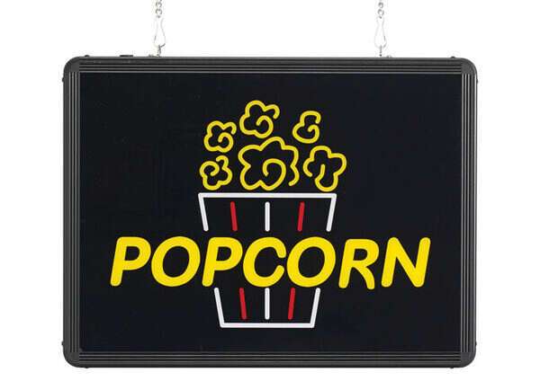 - 92001, Benchmark Ultra-Brite Sign - Popcorn, 120v