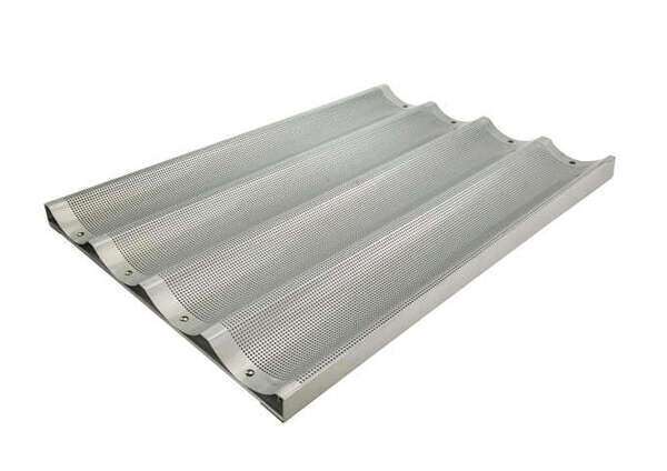 - ABP-4L, 18x26-Inch 4 Slot Long Aluminum Baguette Pan, NSF