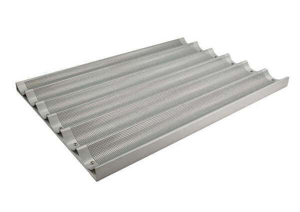 Winco ABP-6L, 18x26-Inch 6 Slot Long Aluminum Baguette Pan, NSF (Discontinued)