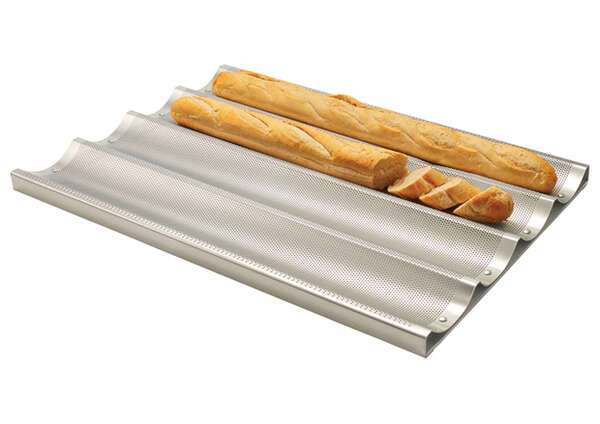 ABPN-6, 18x26-Inch 6 Slot Long Aluminum Baguette Pan, NSF