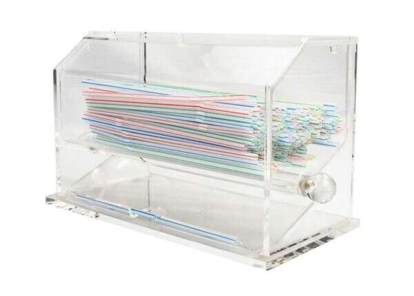 - ACSD-712, 10.75x4.75x7-Inch Clear Acrylic Straw Dispenser