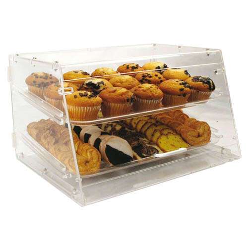 - ADC-2, 21x18x12-Inch Clear Acrylic Countertop Display Case with 2 Trays