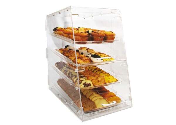 - ADC-4, 14x24x24-Inch Clear Acrylic Countertop Display Case with 4 Trays