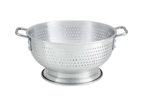 - ALO-11BH, 11-Quart Aluminum Colander with Base and Handles