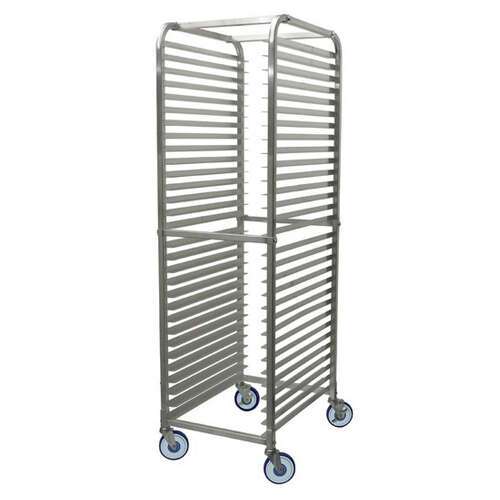 Winco ALRK-30BK, 30-Tier Aluminum Rack with Brake