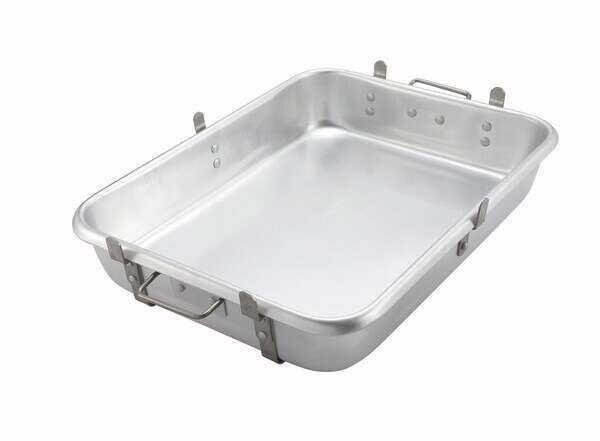 - ALRP-1824L, Aluminum Roasting Pan with Straps and Lugs