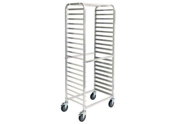 Winco ALRS-20BK Knocked Down 20-Tier Aluminum Sheet Pan Rack, 3-Inch Spacing, EA