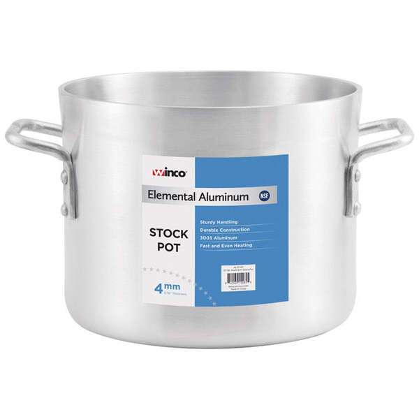 - ALST-16, 16-Quart 10.25-Inch High Aluminum Stock Pot with 11.37-Inch Diameter, NSF
