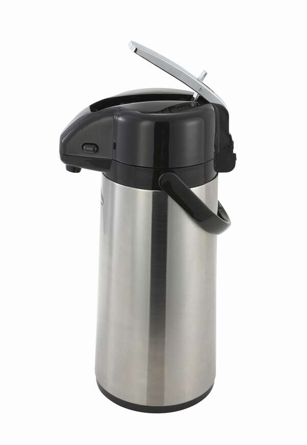 - AP-825, 2.5-Liter Stainless Vacuum Server with Glass Liner, Lever Top