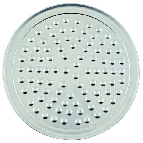 Winco APZN-14, Aluminum Wide Rim Pizza Tray with Nibs, 14"