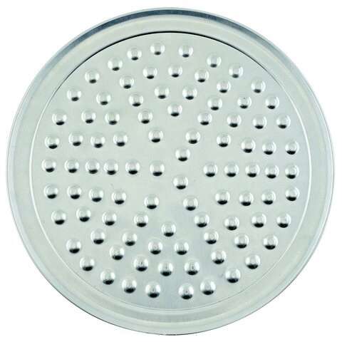 Winco APZN-9, Aluminum Wide Rim Pizza Tray with Nibs, 9"