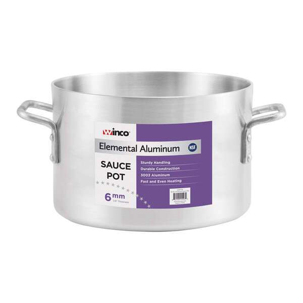 - ASHP-20, 20-Quart Elemental Aluminum Sauce Pot, 6 mm Thickness, NSF