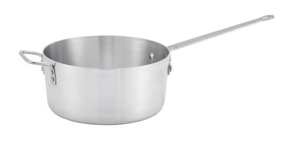- ASP-7, 7-Quart 5.7-Inch High 10.6-Inch Diameter Aluminum Sauce Pan with Helper Handle, NSF