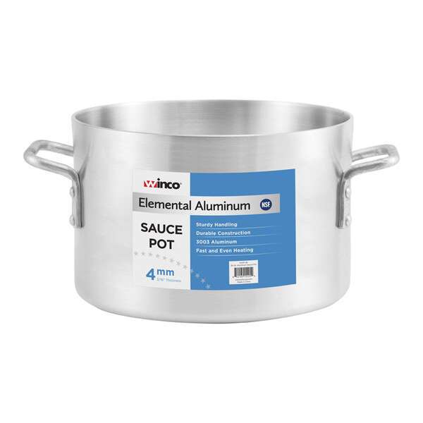 - ASSP-40, 40-Quart Elemental Aluminum Sauce Pot, 4 mm Thickness NSF
