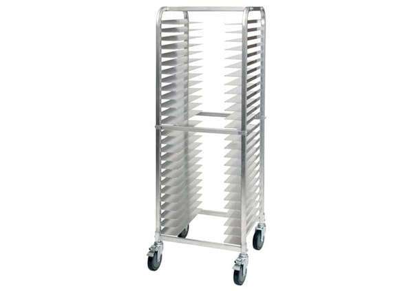 Winco AWPR-26BK Welded 26-Tier Aluminum Pizza Pan Rack, 2-Inch Spacing, EA