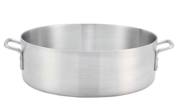 Winco AXBZ-35, 35-Quart 4.0mm-thick Super Aluminum Brazier Pan , EA (Discontinued)