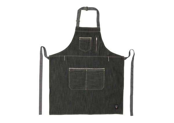 - BADN-3430 34.5x30-Inch Heavyweight Denim Adjustable Neck Bib Apron, EA