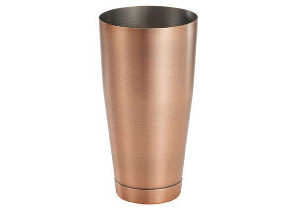 - BASK-28AC, 28 Oz 3.63x7-inch 18/8 Stainless Steel Shaker Cup, Antique Copper Finish