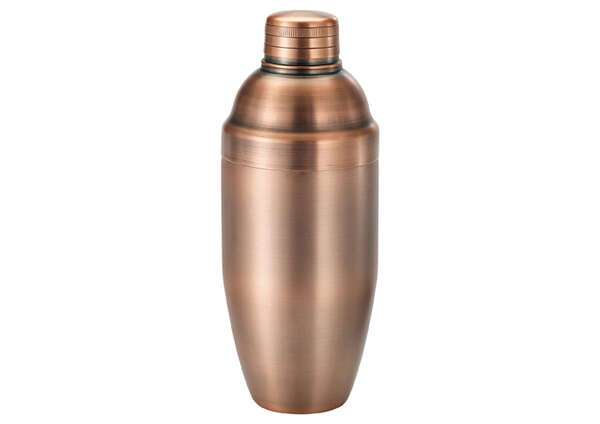 - BASS-24AC, 24 Oz 3-Piece Heavyweight 18/8 Stainless Steel Shaker Set, Antique Copper Finish