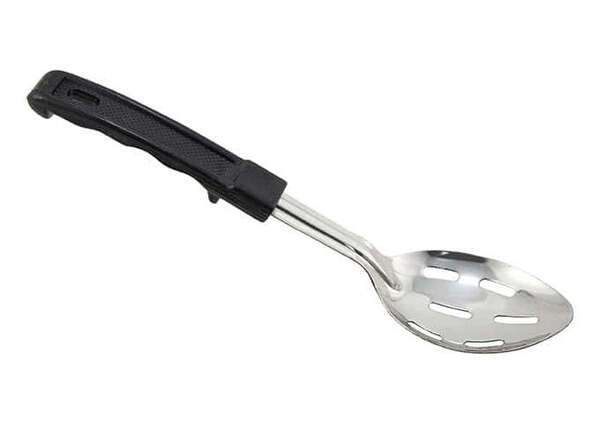 - BHSN-11, 11-Inch Stainless Steel Slotted Basting Spoon with Bakelite Handle, Black, NSF