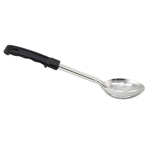- BHSP-13, 13-Inch Slotted Basting Spoon with Stop Hook and Bakelite Handle
