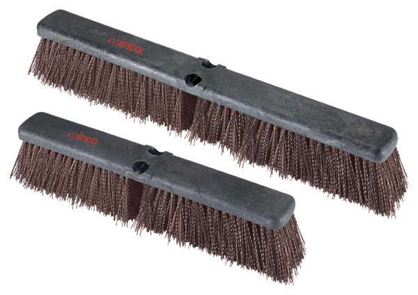 - BRFC-18B, 18-inch Foam Block Floor Sweep Head, Brown Bristles, Coarse/Heavy Sweep, EA