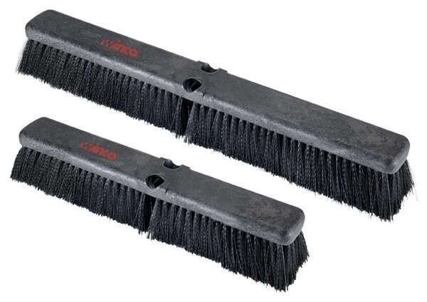 - BRFF-18K, 18-inch Foam Block Floor Sweep Head, Black Bristles, Fine/Medium Sweep, EA