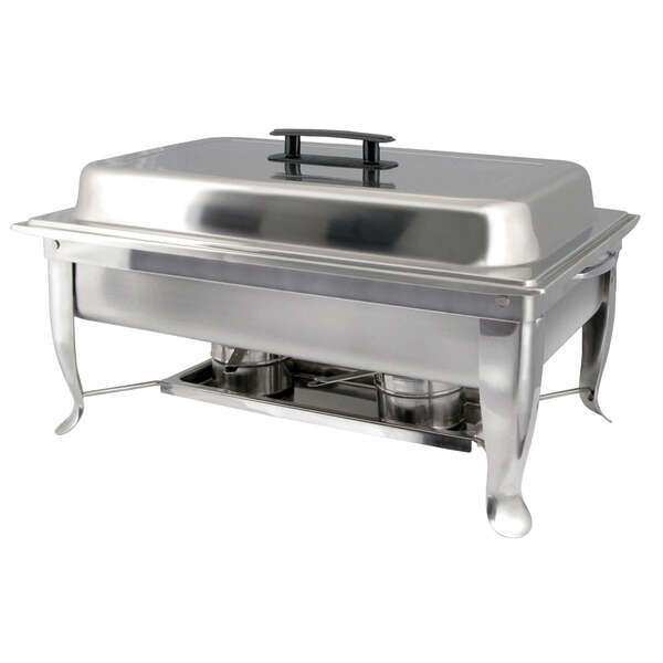 Winco C-1080, Eco-Chafer with Polished Cover and Folding Frame