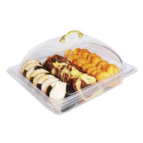 - C-DPF2, Half-Size Polycarbonate Dome Cover with Side Cut