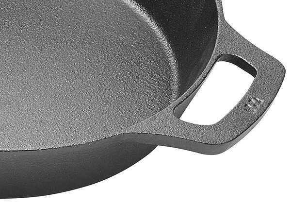 CASD-10, 10-Inch Dia FireIron Cast Iron Skillet with Dual Handles, EA