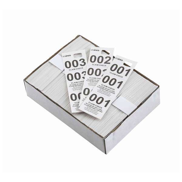 - CCK-5WT, White Coat Check Tags, 500/CS