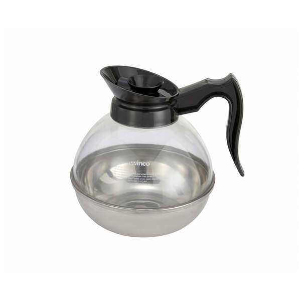 - CD-64K, 64-Ounce Plastic Coffee Decanter with Stainless Steel Base