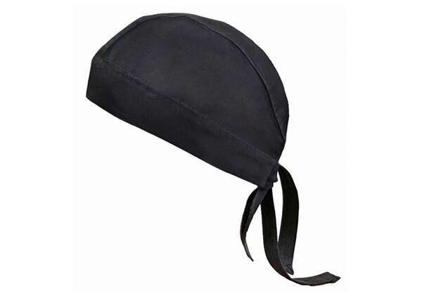 - CHHW-3K, Black Head Wrap, Adjustable Tie Back, One Size Fits All, EA