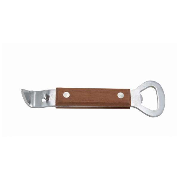 - CO-303, Stainless Steel Can Opener with Wooden Handle