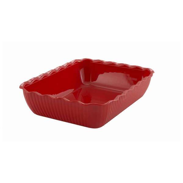 - CRK-13R, 13x10x3-Inch Large Red-Colored Deli Crock