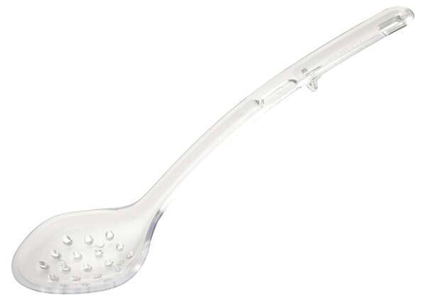 Winco CVPS-13C 13-Inch CURV™ Clear Polycarbonate Perforated Spoon, EA (Discontinued)
