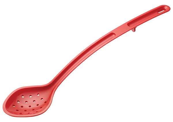 Winco CVPS-15R 15-Inch CURV™ Red Polycarbonate Perforated Spoon, EA (Discontinued)