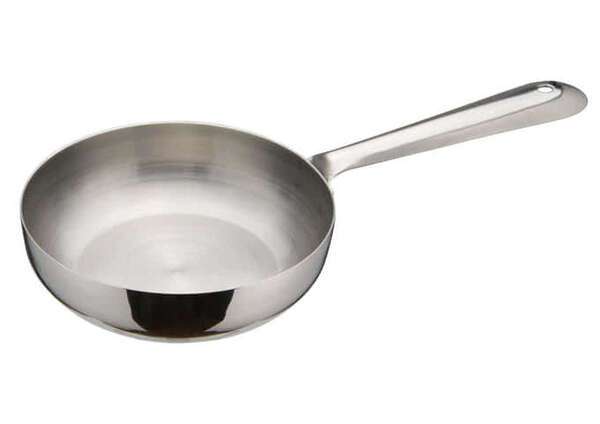 - DCWC-102S, 4.5-Inch Dia Stainless Steel Mini Fry Pan