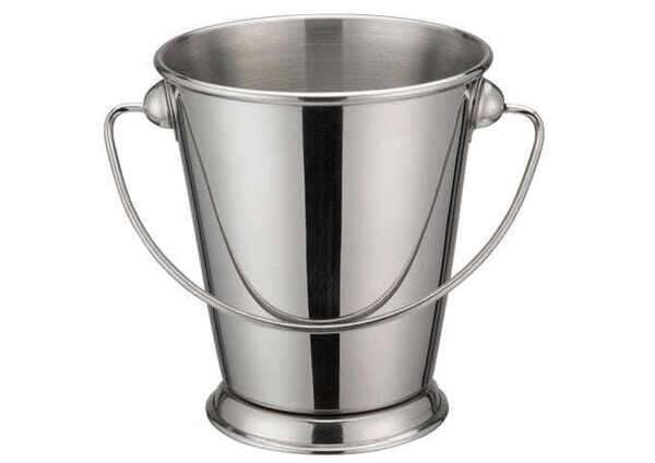 - DDSA-106S, 3.75-Inch Dia Stainless Steel Mini Serving Pail with Handle